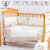婴儿床上用品套件彩棉 婴儿床品七件套纯棉床围床笠(雅拉牧场-床笠款 60*120)
