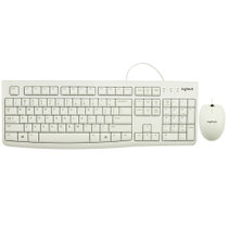 罗技（Logitech）MK120 键鼠套装 有线键鼠套装 办公键鼠套装 电脑键盘 笔记本键盘 有线套装 白
