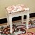 京好 欧式梳妆凳子 现代简约环保小碎花化妆凳古典创意布艺实木椅A71(牡丹花 散装发货)