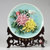 中国龙瓷 开业*工艺商务礼品家居装饰办公客厅瓷器摆件德化陶瓷绿结晶菊花盘-1LC0143-1
