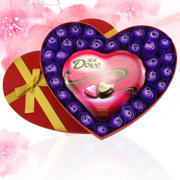 德芙巧克力礼盒装 巧克力创意玫瑰花心形 婚庆送女友生日礼物
