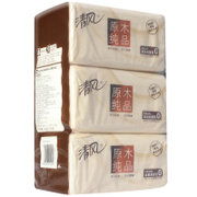 清风抽纸2层200抽原木纯品软抽餐巾纸（3包/提）BR38MC