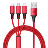 裳品红颜 苹果 安卓 TYPE-C 三合一数据线充电线 颜色随机(随机)
