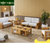 卡富丹家具 KF801榉木实木沙发 客厅简约沙发 现代中式布艺大小户型123组合