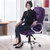 绒布 电脑椅家用老板椅时尚休闲办公椅人体工学布艺椅子转椅(紫色不可躺 001)