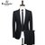 莱诗伯特 新款男士西服套装商务西装男式修身正装职业婚礼套8929(黑色 4XL)