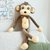 可爱长臂猴公仔小猴子毛绒玩具布娃娃长腿猴子玩偶送儿童生日礼物毛完偶(棕色款 85厘米)