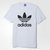 Adidas阿迪达斯短袖T恤男三叶草新款潮休闲运动李易峰吴亦凡同款T恤 AJ8830 AJ8828(白色 XS)