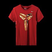 2016夏季耐克NIKE篮球运动T恤男科比球衣服黑曼巴短袖纯棉透气速干T恤修身男装大码(红色 XL)