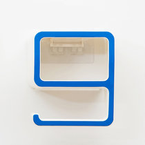创意数字肥皂架 魔力无痕贴吸壁式肥皂盒 浴室香皂盒多功能卫生间塑料置物架(蓝色)