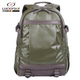 汉诺斯luckysky新品双肩包潮流时尚旅行包休闲笔记本15.6寸电脑包背包(绿色)