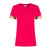 Burberry女士短袖圆领弹力T恤格子棉质混纺袖口女上衣 3975968XS红 时尚百搭