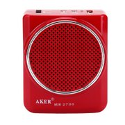 AKER/爱课 MR2700便携式教学扩音器 导游 腰挂 唱戏机 教师扩音器 (红色 TF卡)