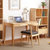 恒兴达 日式北欧全实木书桌现代简约家用台式电脑桌椅抽屉写字办公台(原木色 单书桌)