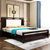 实木床实木家具1.8米大床婚床 卧室现代中式双人床单人床 带皮靠软靠实木床(1.8米单床)