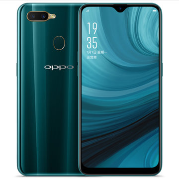 OPPO A7 4GB+64GB 全面屏拍照手机 4230毫安大电池水滴屏指纹手机  全网通4G手机 双卡双待(湖光绿)