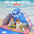 沙滩帐篷海边防晒户外3-4人全自动速开室内游戏儿童宝宝便携帐篷TP2355(大号蓝红条纹)