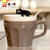 豪峰 创意马克杯陶瓷杯子咖啡杯牛奶杯早餐杯卡通可爱水杯带勺(黑猫卡其款满天星带勺)