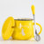 早餐杯大容量燕麦片马克杯陶瓷家用水杯带勺大肚杯子可爱(黄色大号早餐杯-配瓷盖专属勺(图案随)