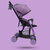 Pouch超轻便婴儿手推车儿童伞车折叠便携可坐躺双向宝宝bb车冬夏A08(紫色)