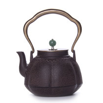 关耳窑  玉玲珑 生铁茶壶 铜把铸铁茶壶