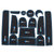 奥迪Q7门槽垫奥迪Q7内装饰改装专用汽车门槽垫扶手箱垫水杯防滑垫(10-15款奥迪Q7 黑蓝)