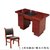巢湖华美1.4米电脑桌椅HM-Z1411办公桌椅1400*700*760mm(红胡桃色 1.4米电脑桌椅)