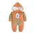 婴儿冬季抱外出套装连体衣3网红秋冬装0-1-2岁新生男女宝宝棉衣服(橘色 90cm)