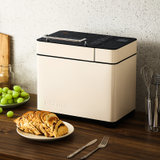 柏翠(petrus) 烤面包机全自动家用多功能早餐多士炉揉面和面机撒果料静音PE9600 简米白(面包机)