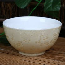 陶瓷结晶釉碗 冰花瓷 米饭碗 陶瓷碗 结婚礼品(黄结晶)