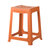 茶花塑料凳子家用厚成人条纹高凳浴室防滑餐桌凳方椅46CM高(橘色 4只装)