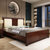 实木床 现代中式软靠床 1.8M双人床酒店木质床卧室床 主卧轻奢铜木品质奢华软靠床 1.8M单床(1.8米床+床头柜*2)