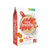 小皮(LittleFreddie)有机高铁大米粉宝宝辅食婴儿营养米糊补充钙铁锌欧洲原装进口(6+月龄适用)160g(胡萝卜大米粉 160g*6)