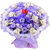 卡通花束 11只钻石泰迪熊 公仔娃娃玫瑰花束 女生生日礼物(紫色（圆形）)