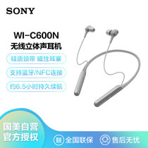索尼（SONY）WI-C600N 无线降噪立体声耳机 入耳颈挂式手机蓝牙通话 户外运动跑步重低音耳麦 灰色