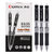 齐心(COMIX) EG35 中性笔 0.5mm*6 黑色按动中性笔 子弹头水笔 签字笔