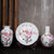 景德镇陶瓷器三件套小花瓶现代中式客厅电视柜插花工艺品装饰摆件(水点桃花)