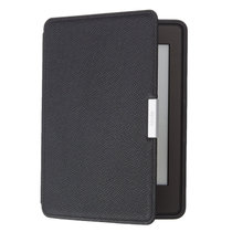 【送贴膜2张】亚马逊Kindle Paperwhite真皮保护套（适用于第6代和第7代） 两种颜色可选(玛瑙黑)