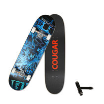 美洲狮（COUGAR） 滑板专业双翘四轮滑板刷街代步中国枫木板(蓝色女神+工具)