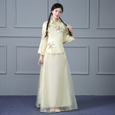 【民国小姐装古装影楼艺术照服装演出服古筝演