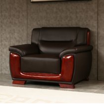 云艳YY-LCL609 办公沙发商务接待沙发现代创意型皮艺沙发会客洽谈沙发单人位(默认 默认)