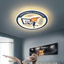 儿童房篮球卡通吸顶灯男孩led房间卧室灯简约现代创意投篮球灯具(633篮球-三色)