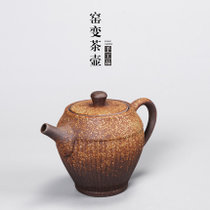 思故轩茶壶仿古窑变陶瓷手工泡茶器 日式粗陶功夫茶具创意单壶CMZ1703(83粗陶美人尖茶壶)
