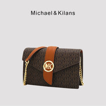 MICHAEL&KILANS 品牌包包女包新款MK单肩包时尚链条包女斜挎包小方包B2210721(白色)