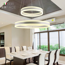 东联led客厅吊灯简约后现代创意大气个性卧室餐厅灯具简欧艺术灯饰d11(双圈120瓦)
