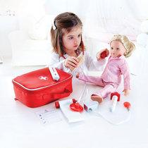 Hape儿童过家家角色扮演医生玩具小小医疗包听诊器 3岁+E3010 国美超市甄选