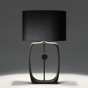 后现代创意黑色台灯个性简约卧室床头书桌设计感装饰台灯黑色w380h6