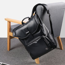双肩包男士大容量笔记本电脑包休闲旅行包书包(黑色)