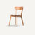 家具北欧日式简约现代  实木餐椅 白橡木餐椅 办公休闲椅子(格子布艺坐垫)