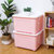禧天龙Citylong 110L特大号滑轮收纳箱环保塑料储物箱家用整理箱2个装(粉色)